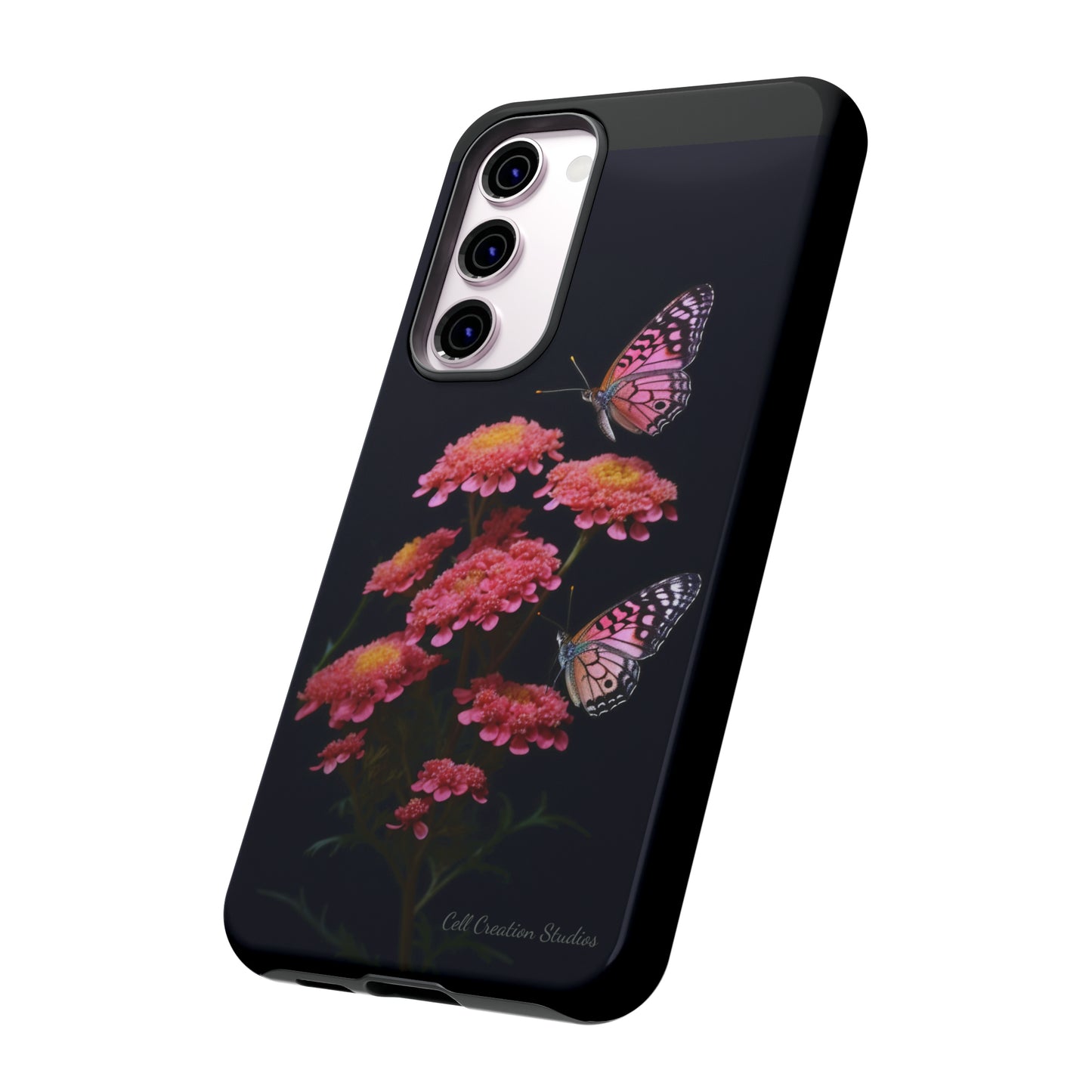 "Achillea Desert Eve Deep Rose & Butterfly" Phone Case -Tough Cases