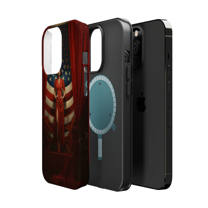 Introducing the "Vintage Glamour" Cell Phone Case – Step into 1920s Elegance with a Patriotic Twist! -MagSafe Tough Cases