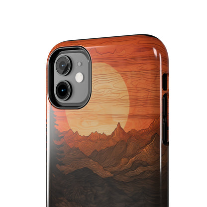 The "Sunset Mountains" Phone Case -Tough Phone Cases