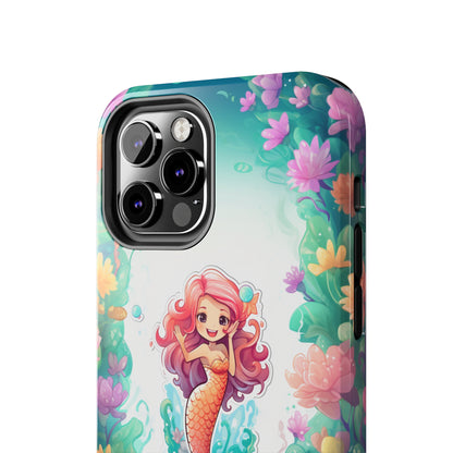 "Pink Seaflower Mermaid" -Tough iPhone Cases