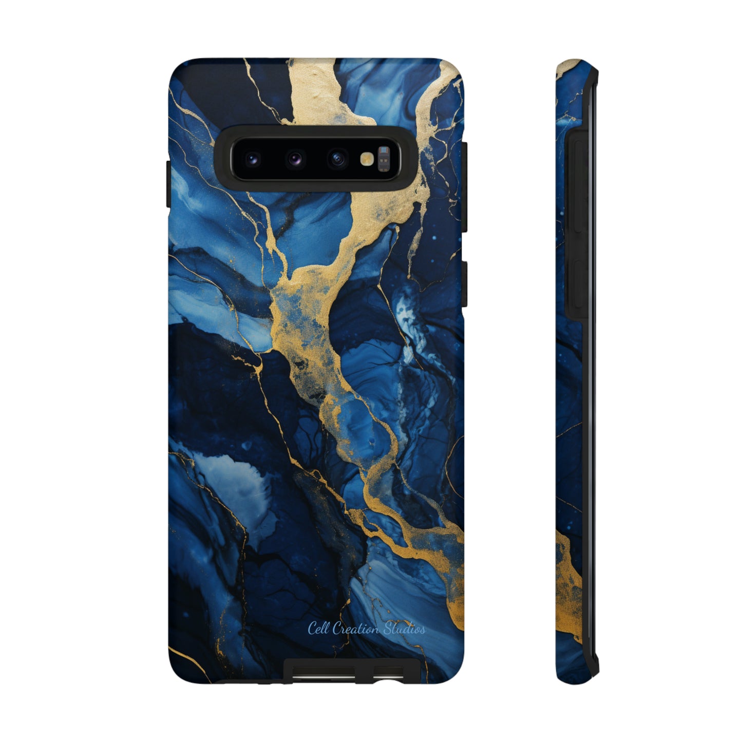 "Azure Elegance Marble" -Tough Samsung Cases