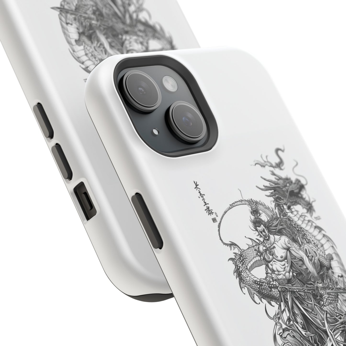 "Samurai and Dragon Sketch" -MagSafe Tough iPhone Cases