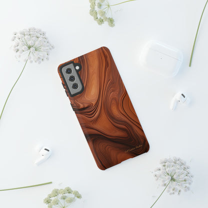 The "Natural Elegance" Wood Pattern Phone Case-Tough Cases