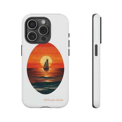 "Sailboat Sunset Serenity" -Tough iPhone Cases