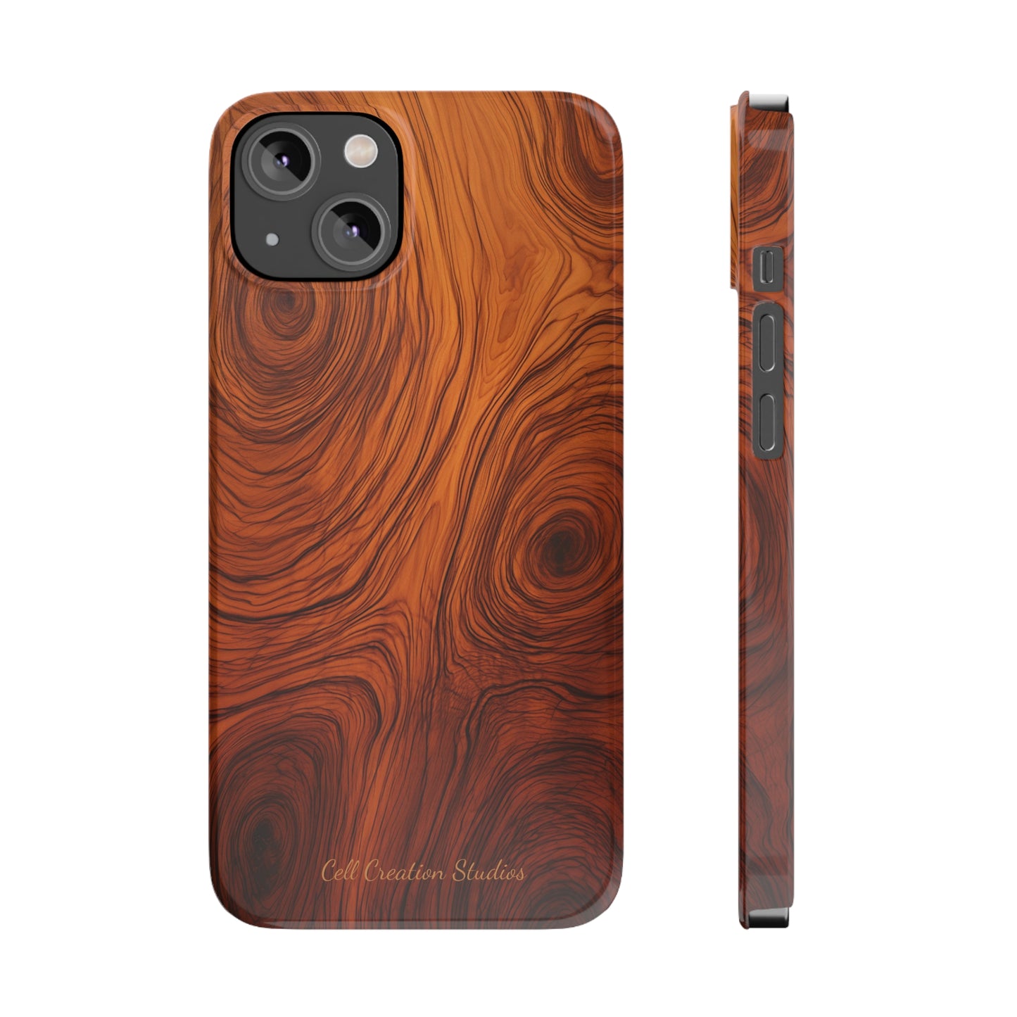 Introducing the "Natural Woodgrain" Cell Phone Case – Embrace Organic Beauty with Wood Pattern Design -Slim Phone Cases