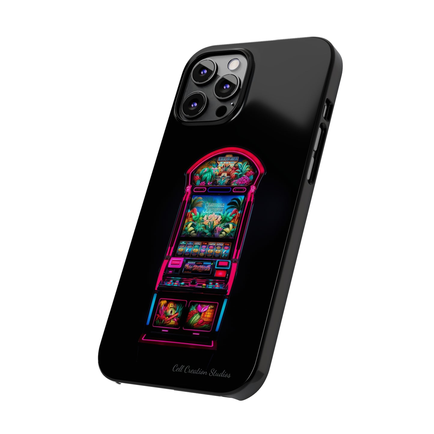 Introducing the "Vibrant Slot Frenzy" Cell Phone Case – Experience the Thrill of Colors and Luck -Slim Phone Cases