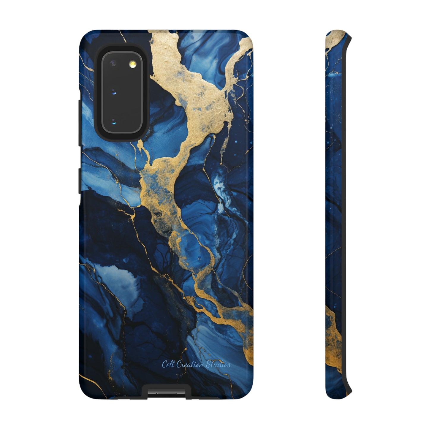 "Azure Elegance Marble" -Tough Samsung Cases