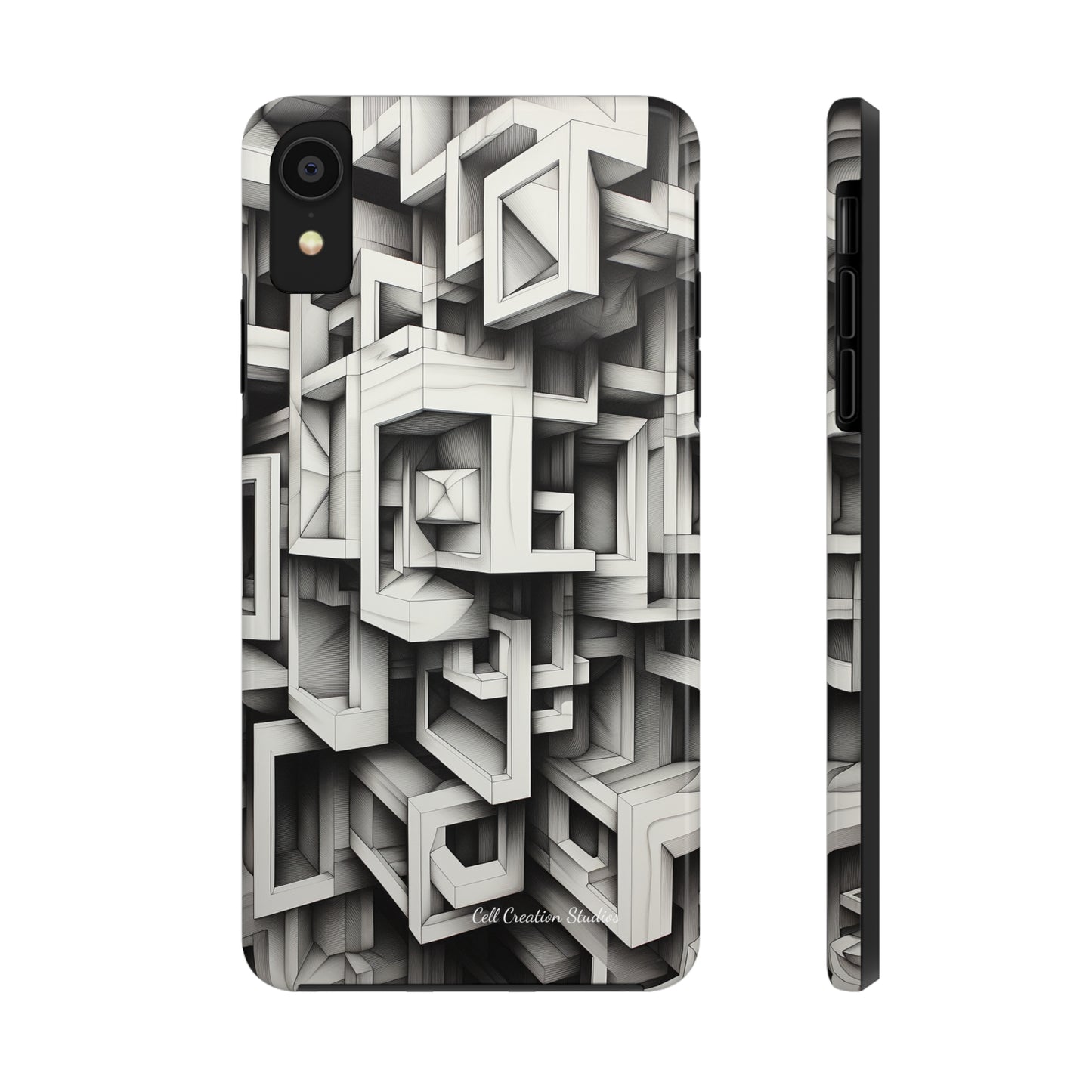 The "Geometric Right Angles" Cell Phone Case -Experience Sleek Simplicity-Tough Phone Cases