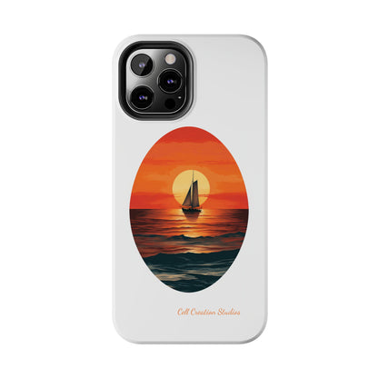 "Sailboat Sunset Serenity" -Tough iPhone Cases