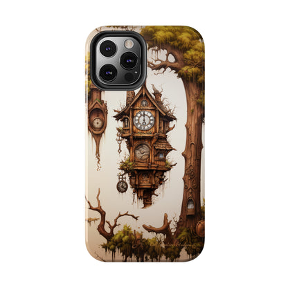 Introducing the "Mystical Wooden Clock" Cell Phone Case – Embrace Enchantment and Timeless Beauty -Tough Phone Cases