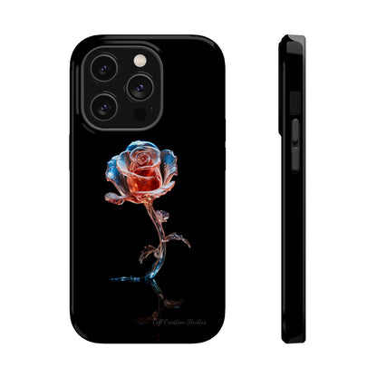 The "Glass Rose Elegance" Phone Case -MagSafe Tough Cases