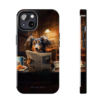 Introducing the "Pup's Perusal" Cell Phone Case – Unleash Heartwarming Humor -Tough Phone Cases