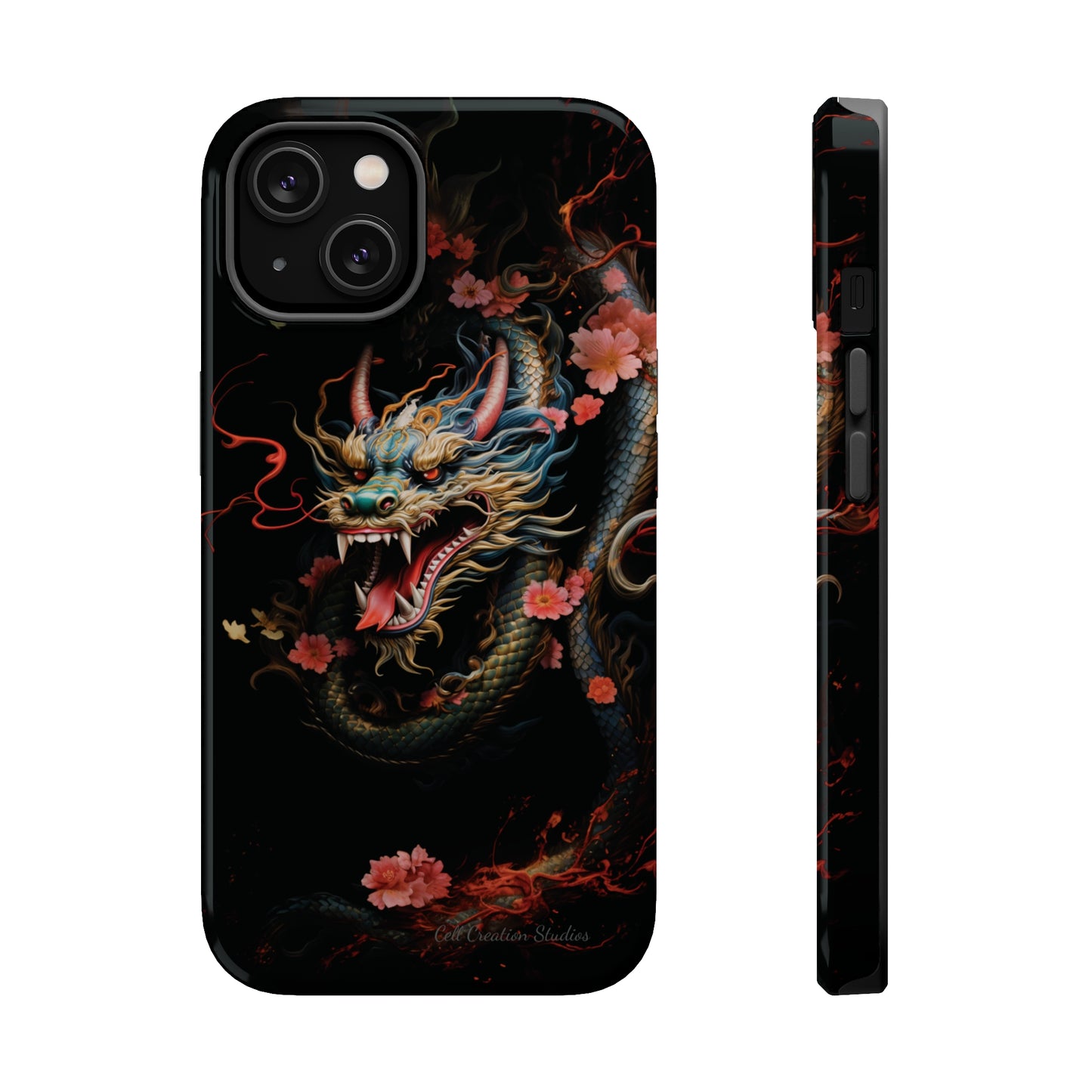 Introducing the "Mystical Japanese Dragon" Cell Phone Case – Unleash the Dragon's Power -MagSafe Tough Cases