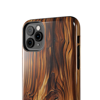 "Wood Grain Elegance" -Tough iPhone Cases