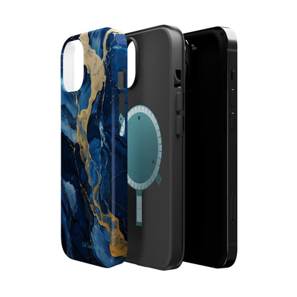 "Azure Elegance Marble" -MagSafe Tough iPhone Cases