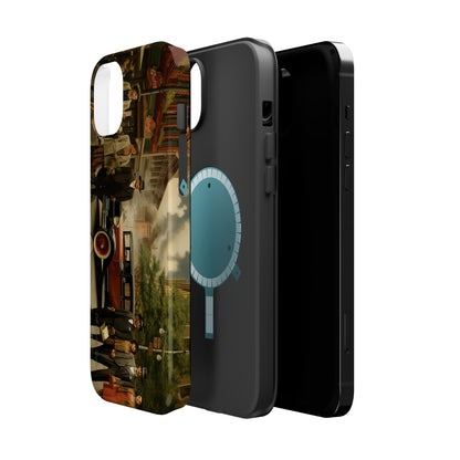 Introducing the "1920s Americana Revival" Cell Phone Case – Step into Nostalgic Elegance with a Vintage Street Scene! -MagSafe Tough Cases