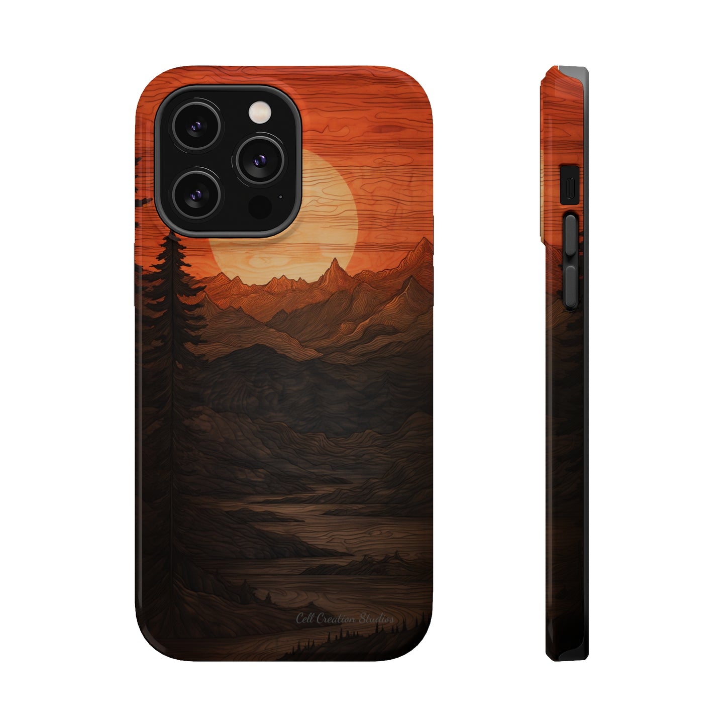 The "Sunset Mountains" Phone Case -MagSafe Tough Cases