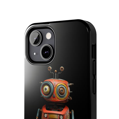 Introducing the "Toy Robot Delight" Cell Phone Case – Embrace Nostalgia with a Playful Robotic Companion! -Tough Phone Cases