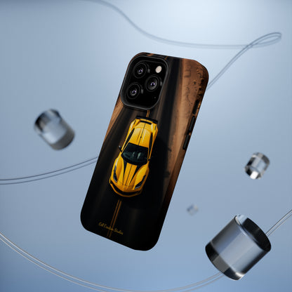 Introducing the "Desert Speedster" Cell Phone Case – Feel the Thrill of a Ferrari Racing through the Desert! -MagSafe Tough Cases