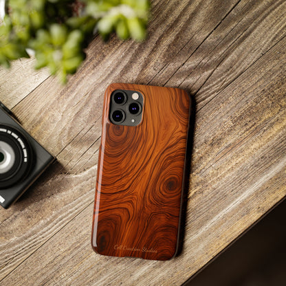 Introducing the "Natural Woodgrain" Cell Phone Case – Embrace Organic Beauty with Wood Pattern Design -Slim Phone Cases