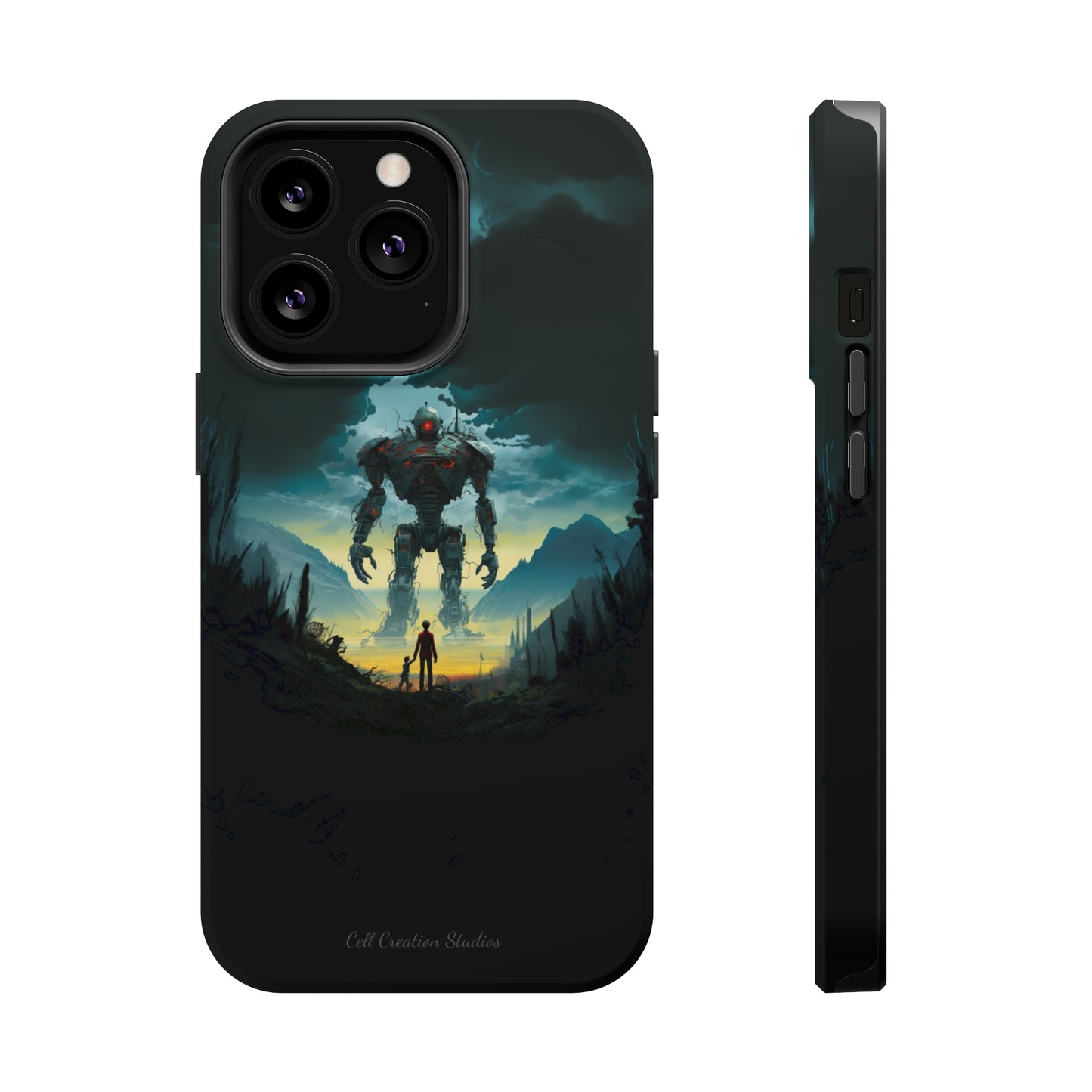 Introducing the "Rising Titan" Cell Phone Case – Witness the Astonishing Emergence of a Giant Robot! -MagSafe Tough Cases