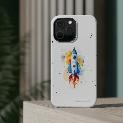 Introducing our "Cosmic Rocket" Cell Phone Case – Where Style Meets Adventure -MagSafe Tough Cases