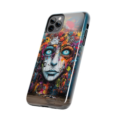 Elevate Your Style with our "Graffiti Face Concrete Wall" Phone Case -Tough Phone Cases