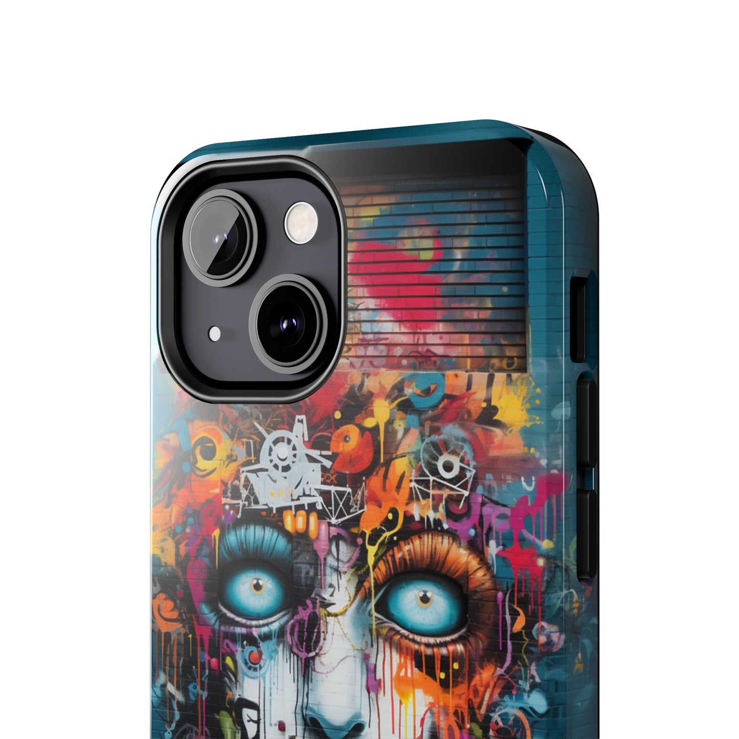 Elevate Your Style with our "Graffiti Face Concrete Wall" Phone Case -Tough Phone Cases