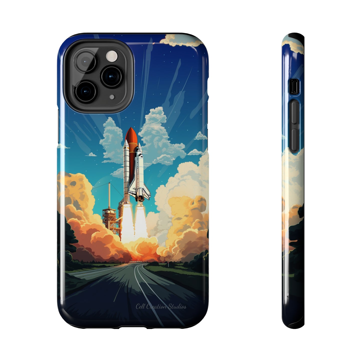 Introducing the "NASA Space Shuttle Launch" Cell Phone Case – Elevate Your Style to New Heights -Tough Phone Cases