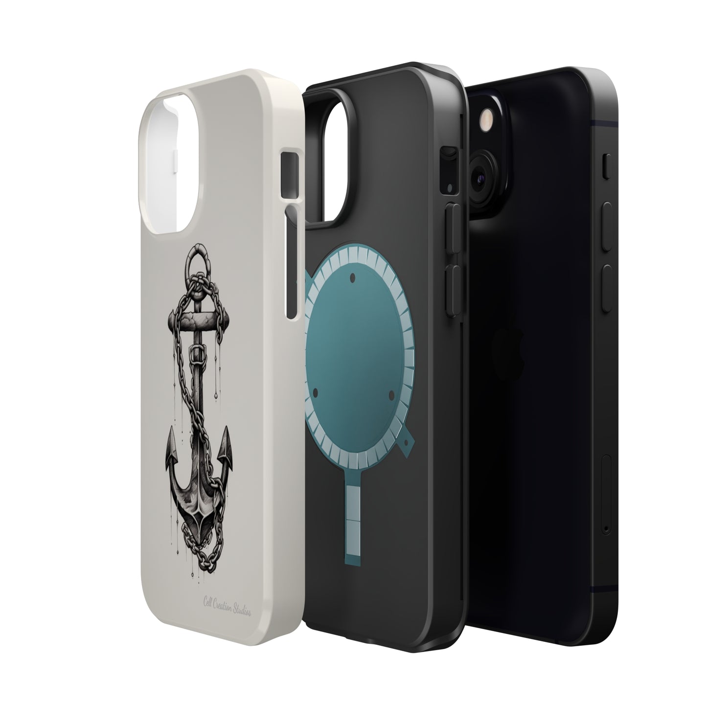 "Nautical Elegance Anchor" -MagSafe Tough iPhone Cases