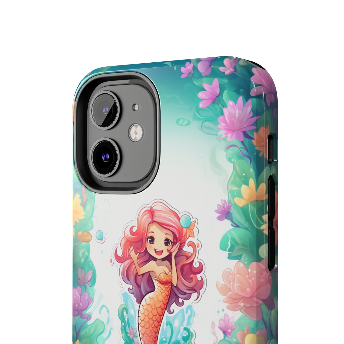 "Pink Seaflower Mermaid" -Tough iPhone Cases