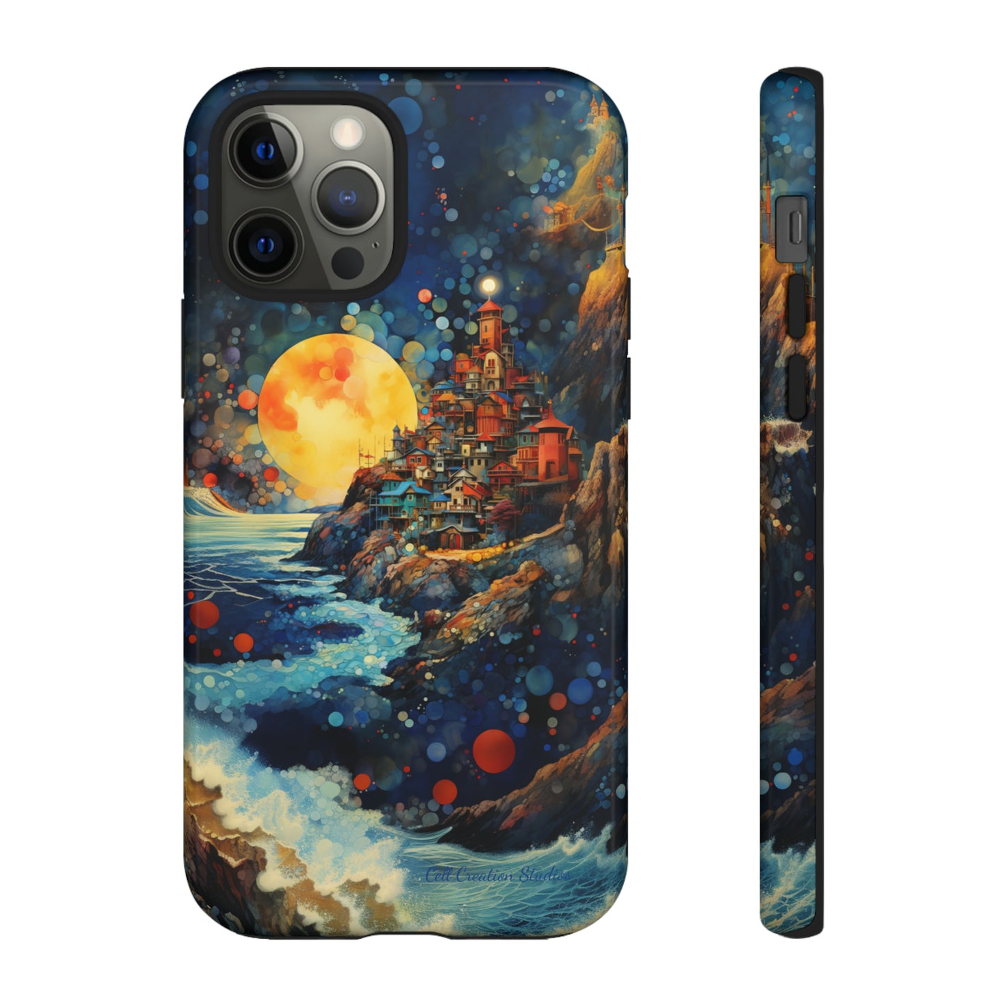 "Moonlit Coastal Vista" -Tough iPhone Cases