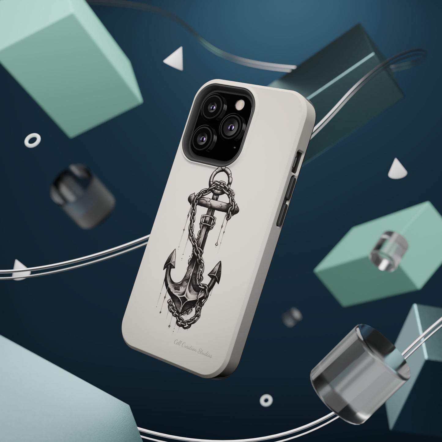 "Nautical Elegance Anchor" -MagSafe Tough iPhone Cases