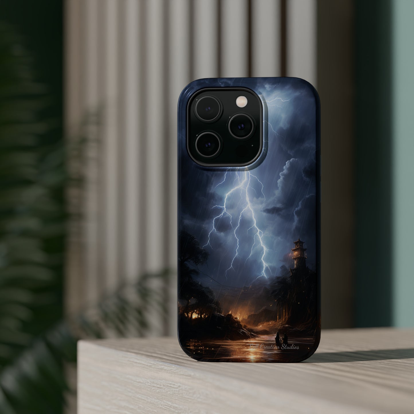 Introducing the "Electric Skies" Cell Phone Case – Unleash the Power of the Storm -MagSafe Tough Cases