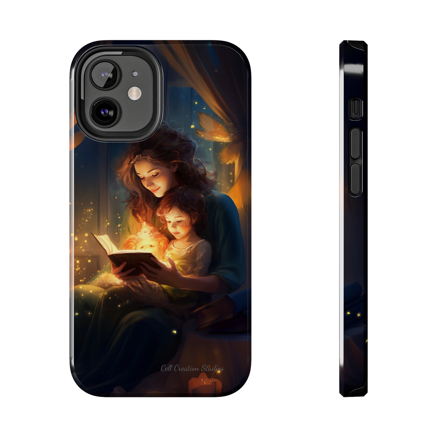 Introducing the "Bedtime Story Bliss" Cell Phone Case – Cherish Heartwarming Moments with Every Glance -Tough Phone Cases