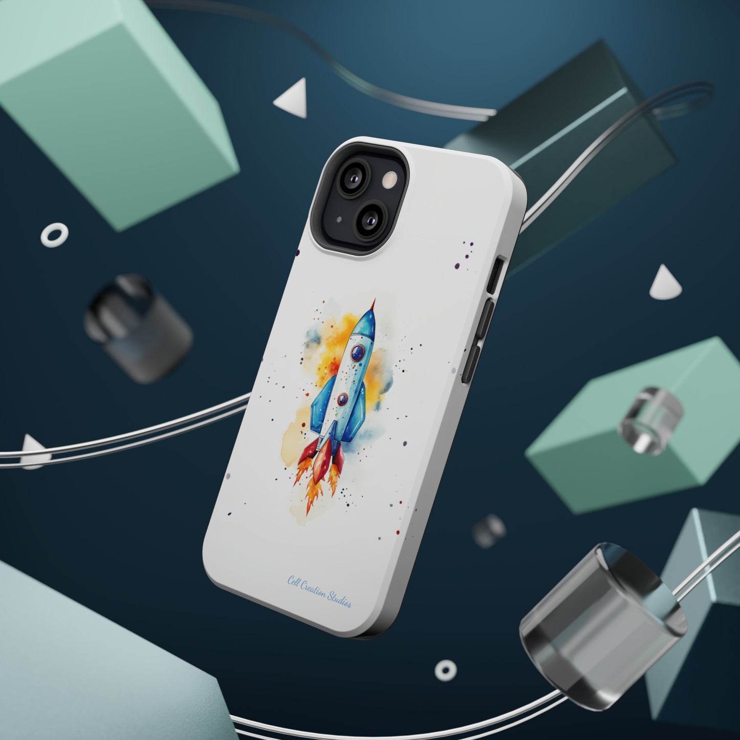 Introducing our "Cosmic Rocket" Cell Phone Case – Where Style Meets Adventure -MagSafe Tough Cases