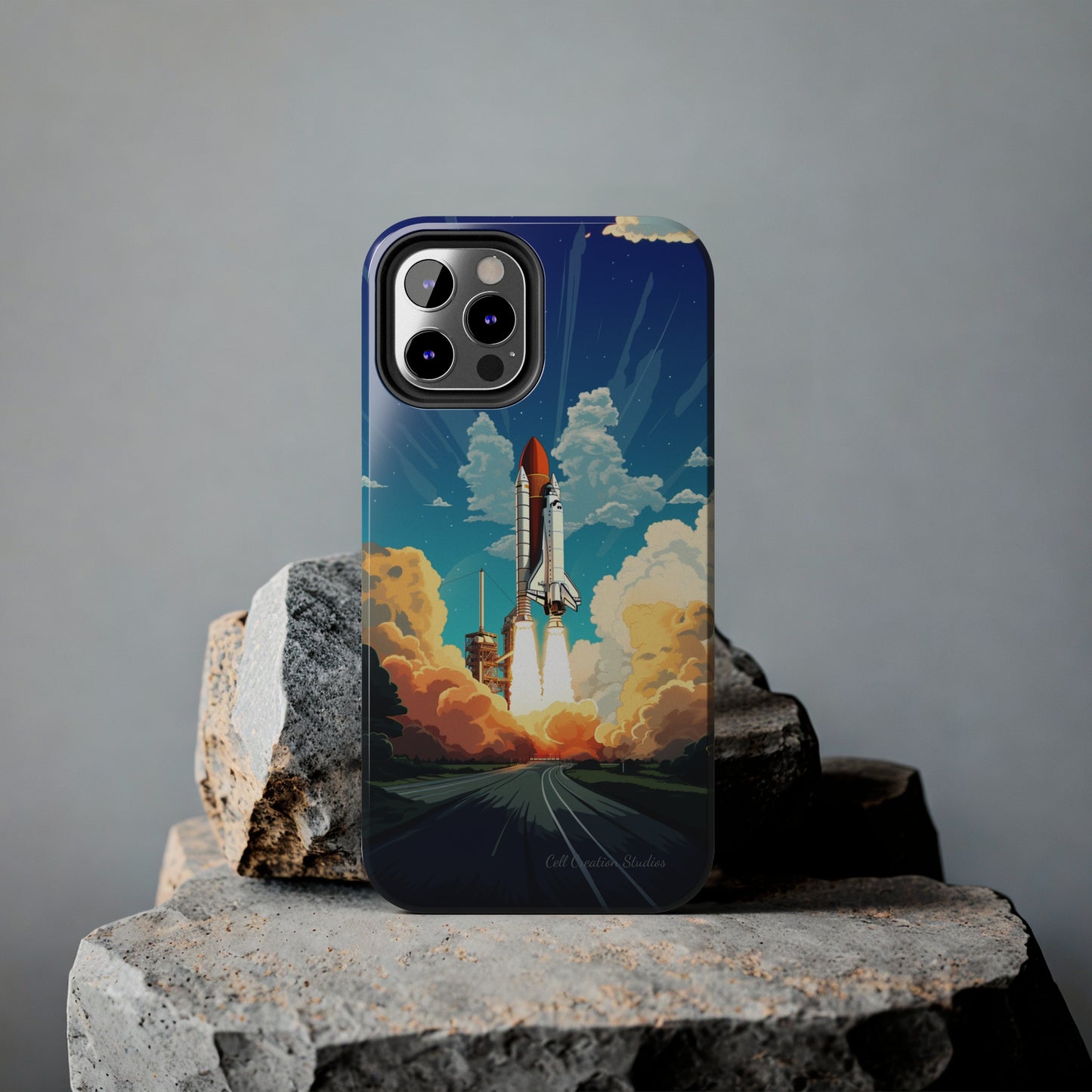 Introducing the "NASA Space Shuttle Launch" Cell Phone Case – Elevate Your Style to New Heights -Tough Phone Cases