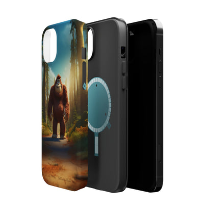 The "Trail Trekker" Bigfoot Cartoon Phone Case -MagSafe Tough Cases