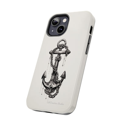 "Nautical Elegance Anchor" -Tough iPhone Cases