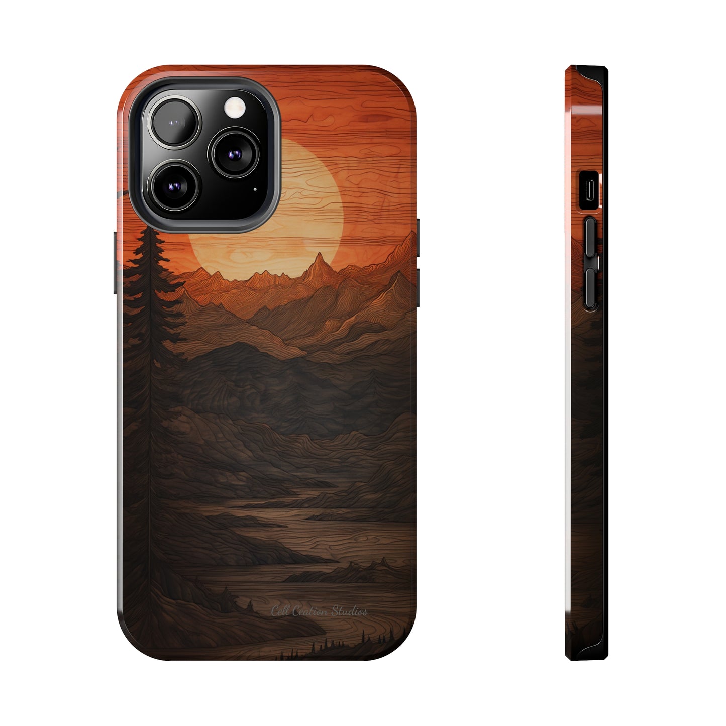 The "Sunset Mountains" Phone Case -Tough Phone Cases