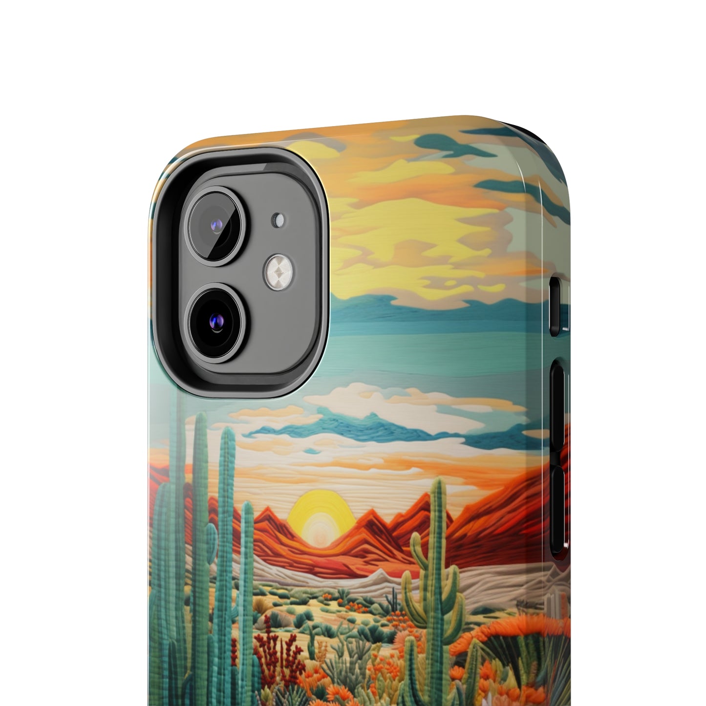 "Desert Bloom Embroidery" -Tough iPhone Cases