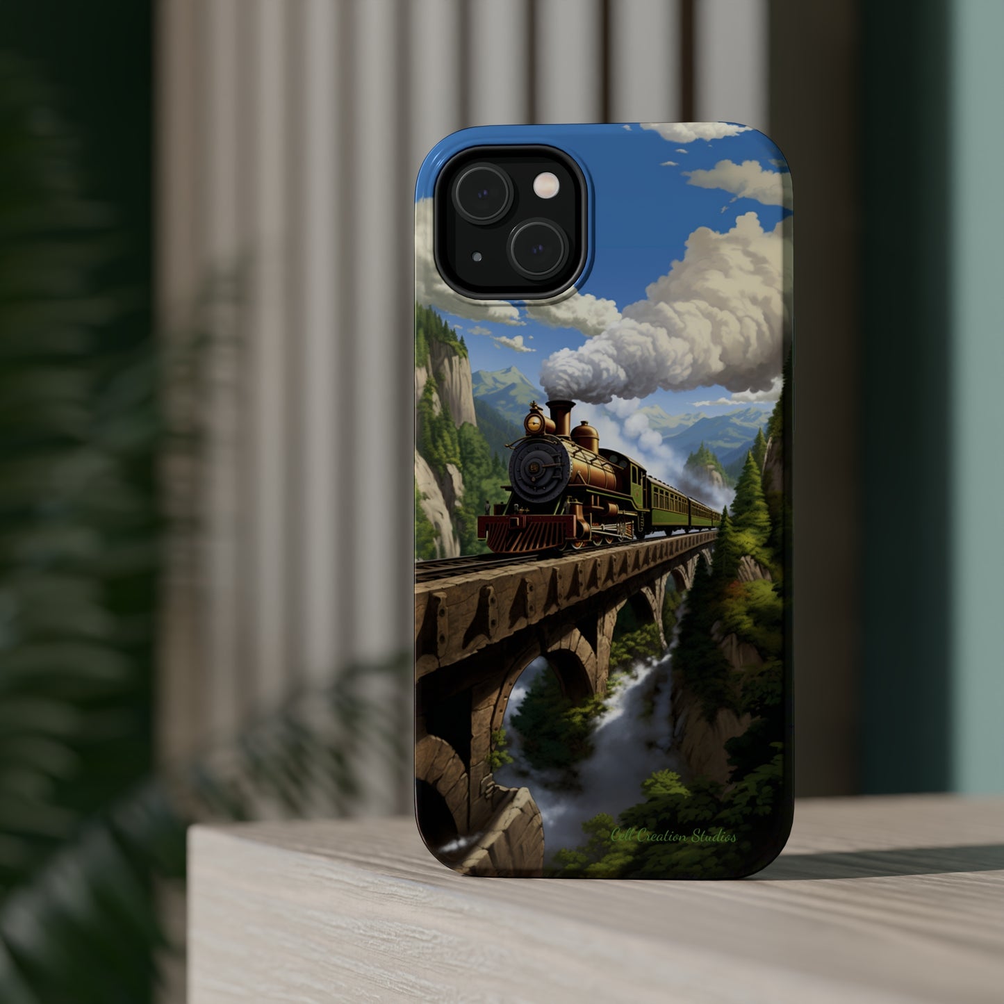 The "Scenic Mountain Train" Phone Case -MagSafe Tough Cases