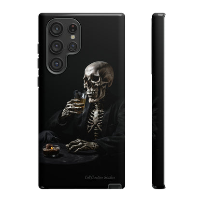 "Embrace the Dark Side with Our Skeleton Drinking Phone Case" -Tough Cases