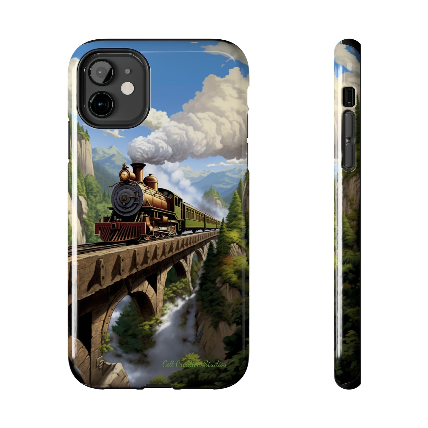 The "Scenic Mountain Train" Phone Case -Tough Phone Cases