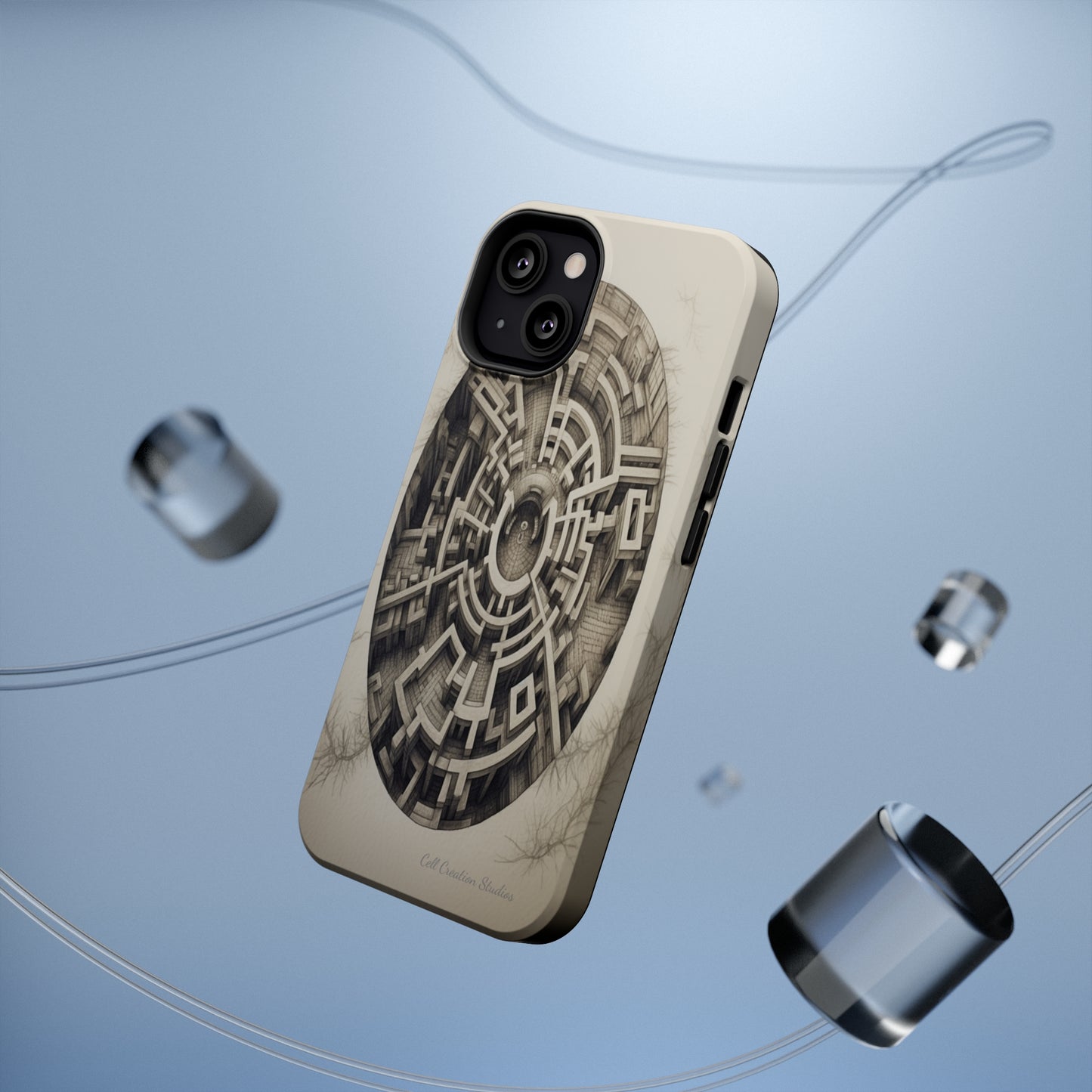 "Discover the Mystery: Maze-Inspired Cell Phone Case" -MagSafe Tough Cases