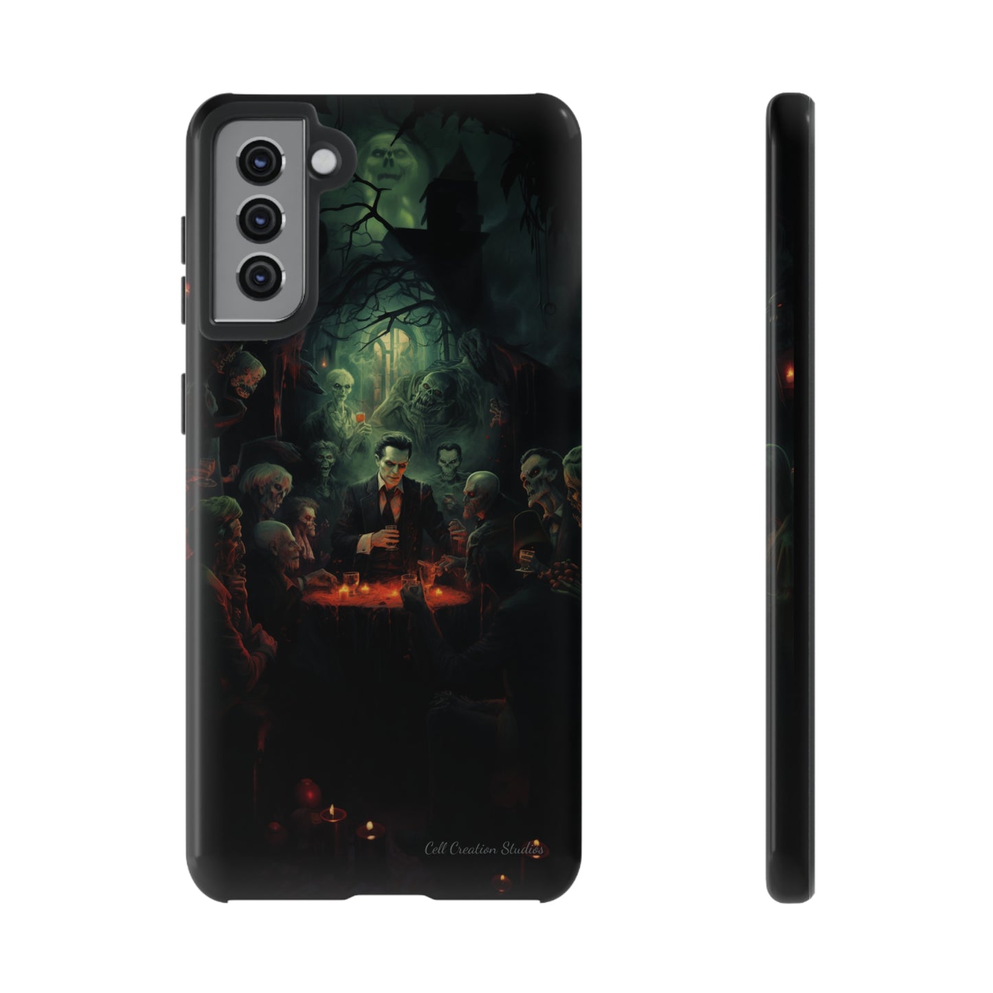 Introducing the "Ghoulish Gala" Cell Phone Case – Dracula's Halloween Soiree -Tough Cases