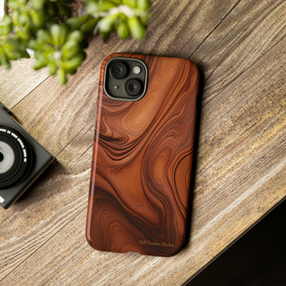 The "Natural Elegance" Wood Pattern Phone Case-Tough Cases