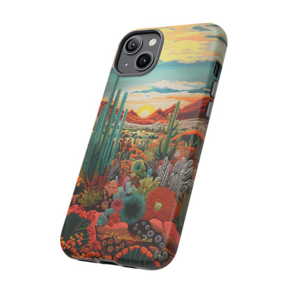 "Desert Bloom Embroidery" -Tough iPhone Cases