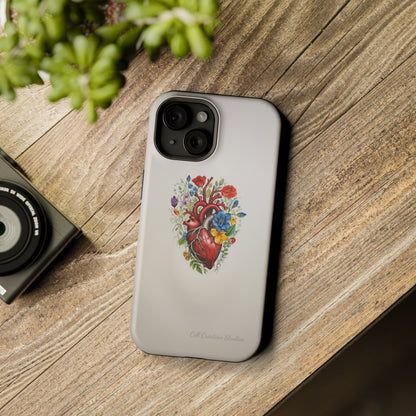 "Floral Heart Harmony" -MagSafe Tough iPhone Cases