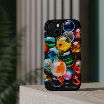 Introducing the "Vibrant Marbles Mosaic" Cell Phone Case – Carry a Kaleidoscope of Colors! -MagSafe Tough Cases